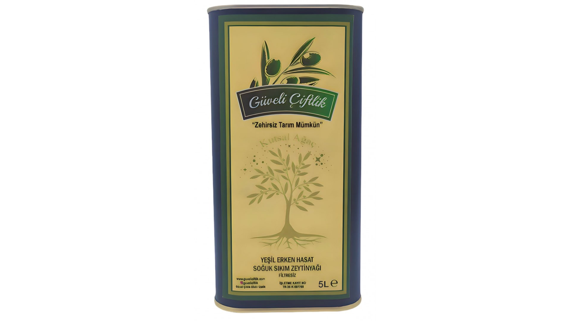 Yeşil Erken Hasat Soğuk Sıkım 5 Litre